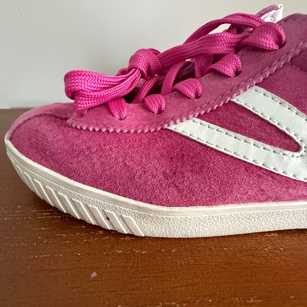 Tretorn Camden 3 Pink White Suede Sneakers Women's Size 7 - Picture 5 of 15